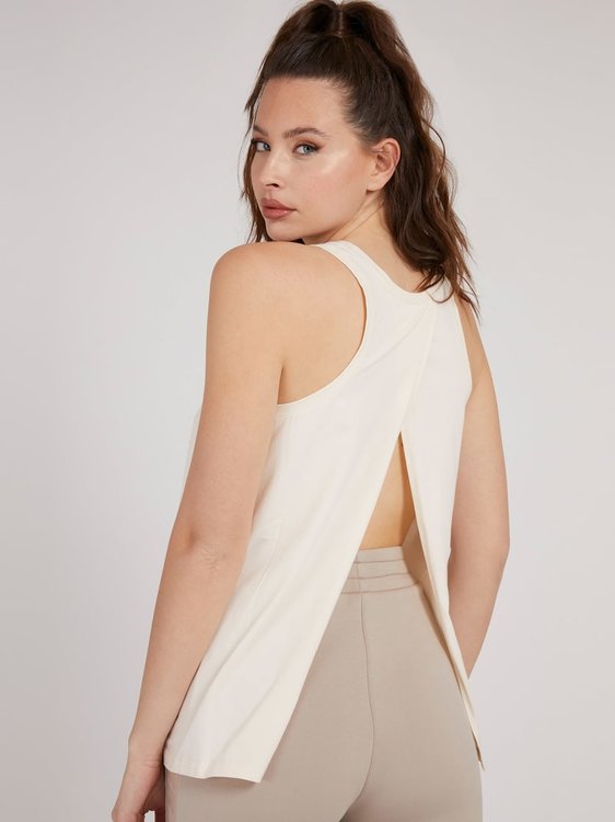 Guess, Bílá barva Logo tank top