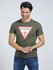 Logo tričko – Guess, Khaki barva Muži