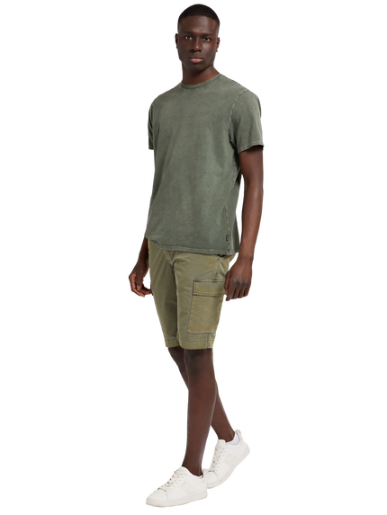 Módní Cargo kraťasy, Khaki, Zelená barva, 2022