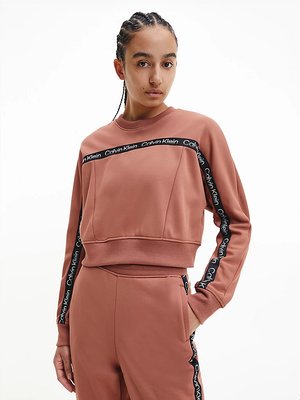 Calvin Klein Performance – Pullover mikina, Hnědá, Oranžová barva