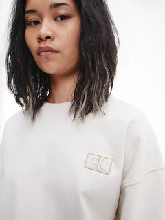 Calvin Klein Jeans, Béžová barva Badge oversized mikina