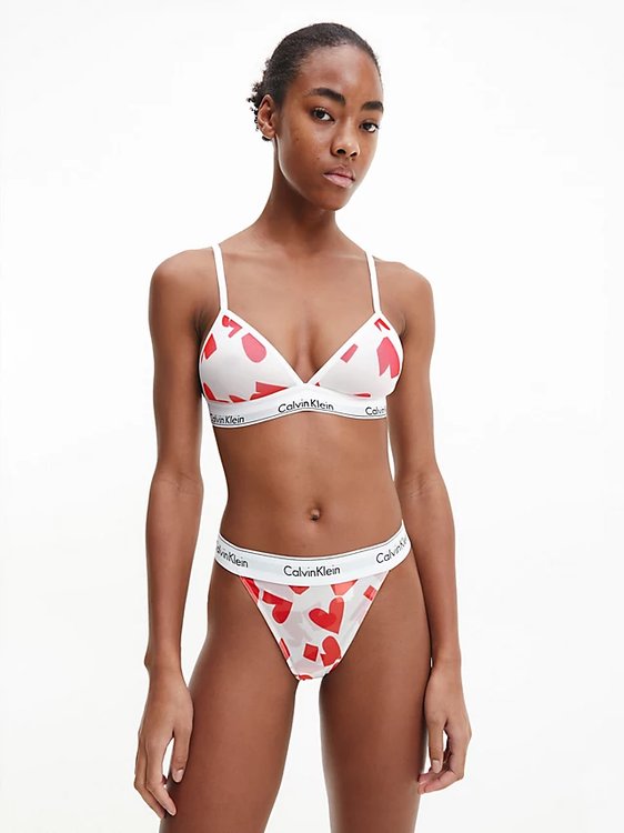 Modern Cotton podprsenka – Calvin Klein Underwear, Bílá, Červená barva Ženy