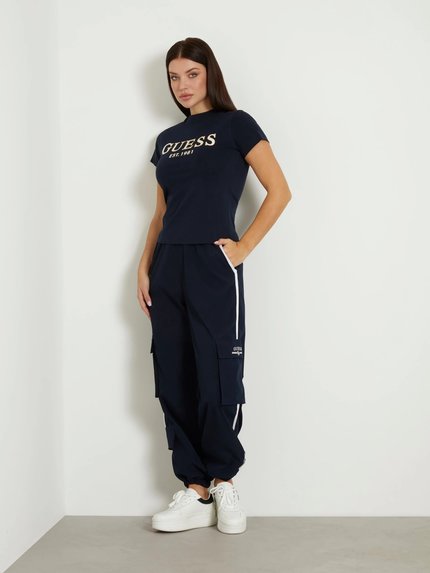 Módní Nyra triko, Černá barva, 2024