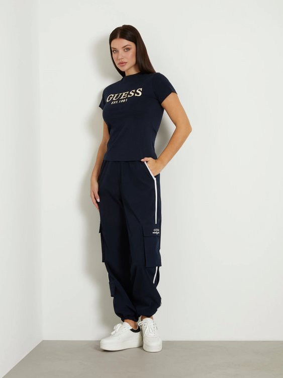 Módní Nyra triko, Černá barva, 2024