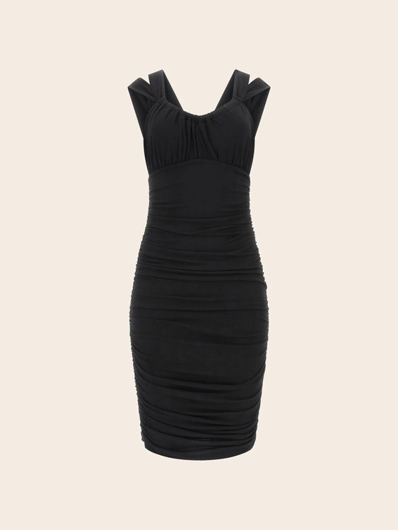 Mara Gathered šaty Černá barva Ženy