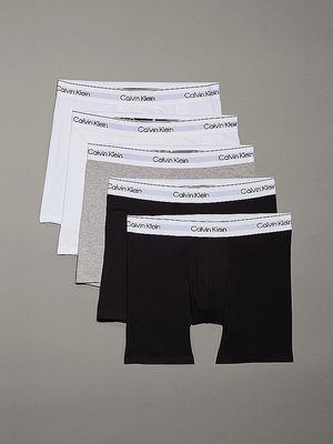 Calvin Klein Underwear – Icon Stretch boxery 5ks, Bílá, Černá, Šedá barva