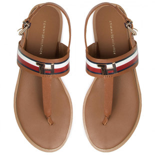 Tommy Hilfiger, Hnědá barva Corporate sandály