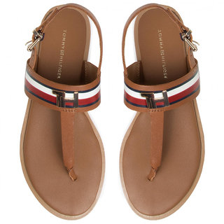 Tommy Hilfiger, Hnědá barva Corporate sandály