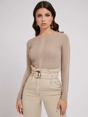 Guess, Hnědá barva May svetr