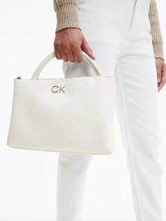 Calvin Klein Jeans – Re-lock tote kabelka, Bílá barva 1