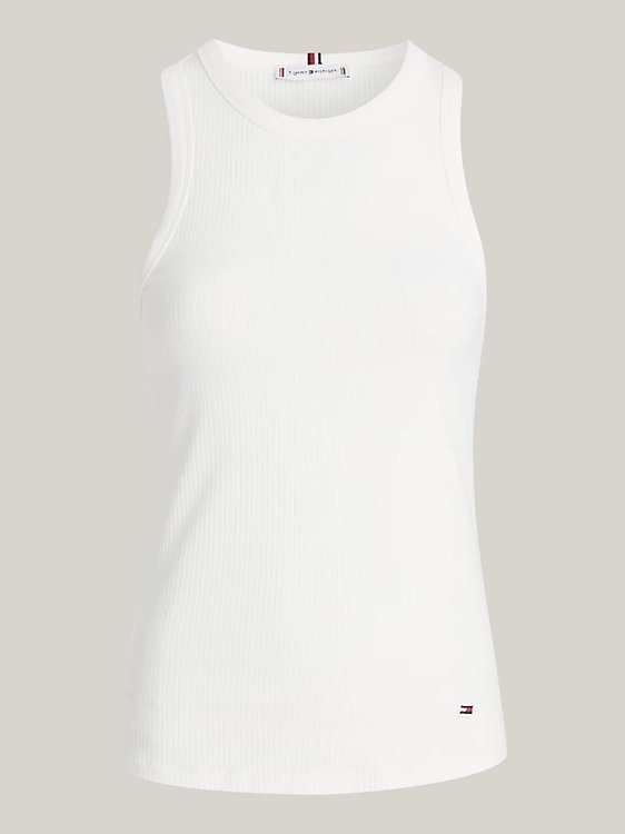 Rib Slim triko Bílá barva Ženy