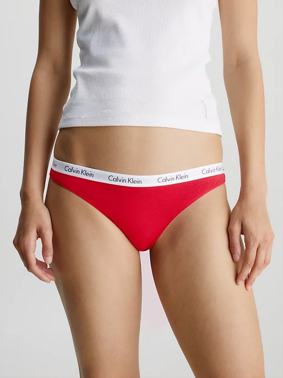 Carousel tanga – Calvin Klein Underwear, Červená barva Ženy