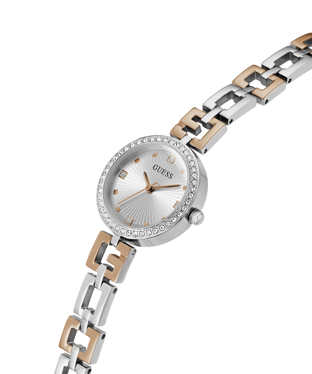 Lady G hodinky Růžové zlato, Stříbrná barva Ženy