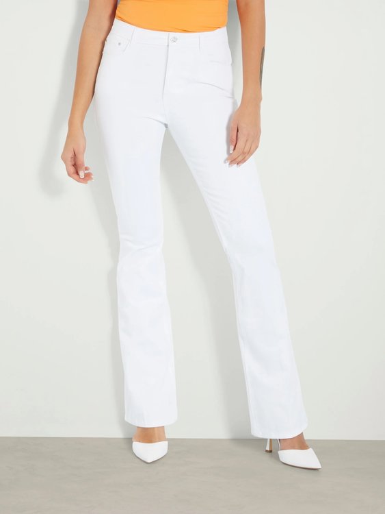 GUESS – Sexy Flare jeans, Bílá barva