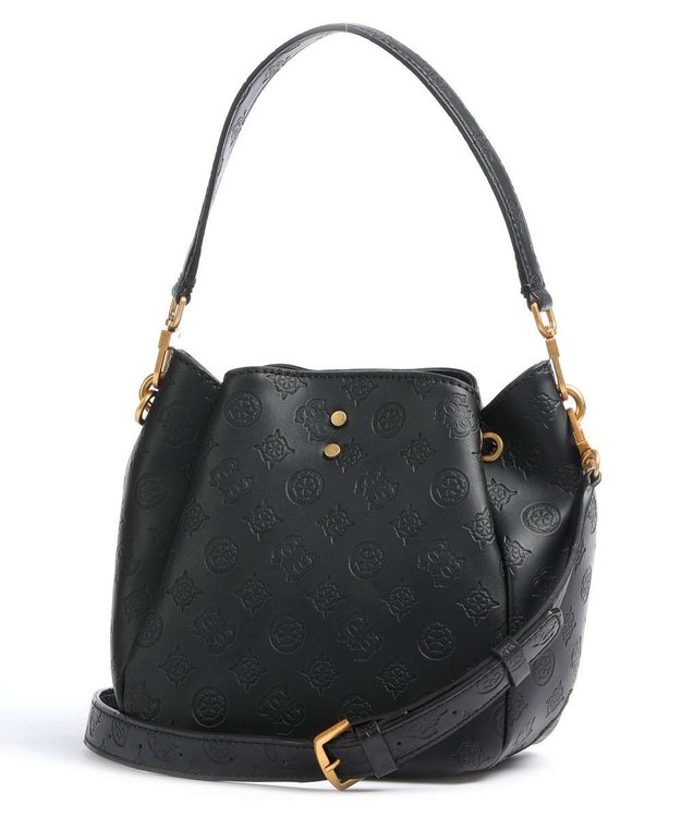 Módní Zanelle bucket kabelka, Černá barva, 2022