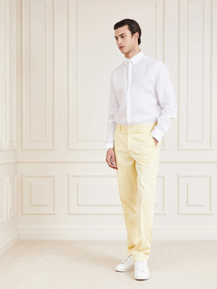 Módní Italian košile, Bílá barva, 2022