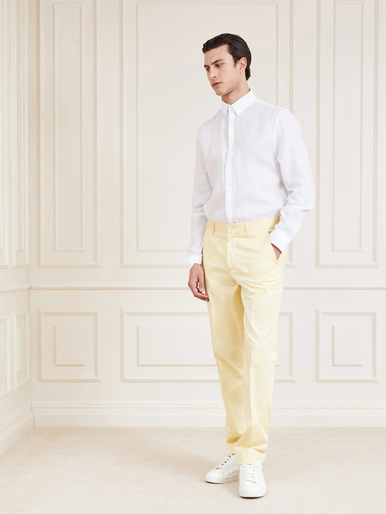 Módní Italian košile, Bílá barva, 2022