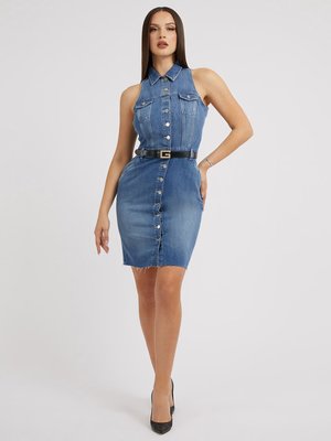 Módní Stacie šaty, Modrá barva, 2023