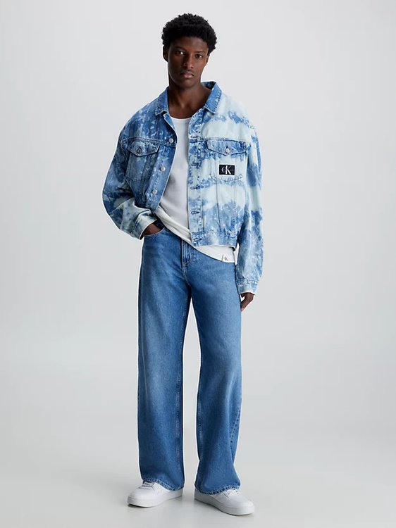 Módní Boxy Denim bunda, Modrá barva, 2023