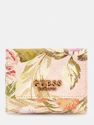 GUESS – Nerina peněženka, Oranžová, Zelená barva