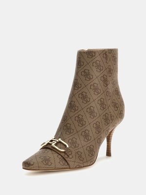 GUESS – Silene kotníkové kozačky, Hnědá barva