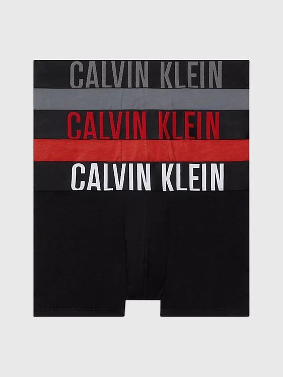 Calvin Klein Underwear – Intense Power boxery 3ks, Černá, Červená, Šedá barva