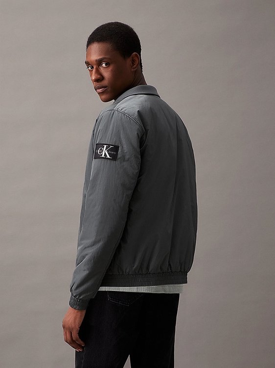 Padded Harrington bunda – Calvin Klein Jeans, Šedá barva Muži