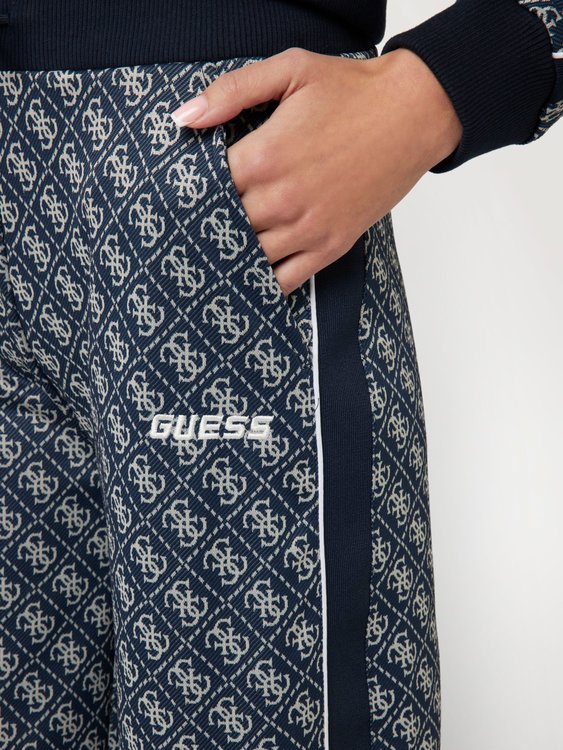 Luxusní Sarah 4G Logo kalhoty, Modrá barva, XS, S, M