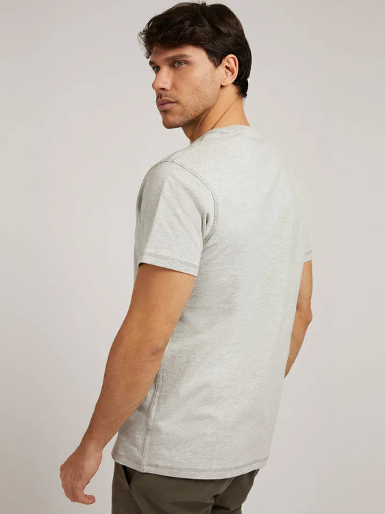 Módní Front print tričko, Šedá barva, 2022