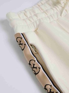 Módní Britney 4G logo tepláky, Krémová barva, 2022 3