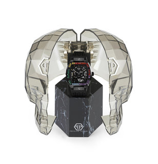 Luxusní PWBAA0621-IP BLACK with stones on top ring HODINKY, UNI