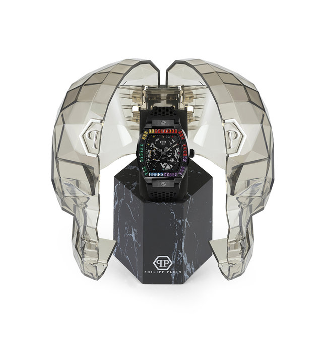 Luxusní PWBAA0621-IP BLACK with stones on top ring HODINKY, UNI