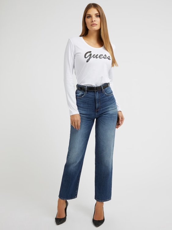 Módní Adriana triko, Bílá barva, 2023