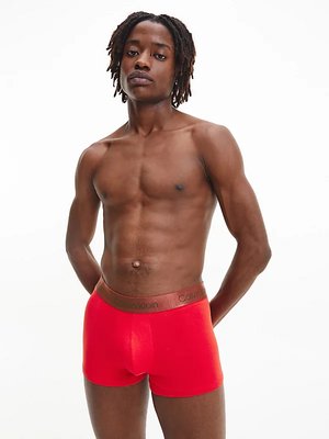 Black Cotton boxery 2ks – Calvin Klein Underwear, Červená, Modrá barva Muži