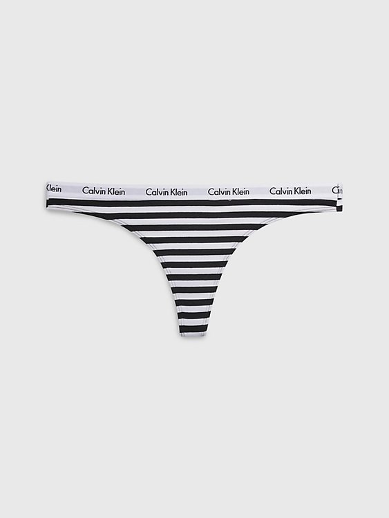 Calvin Klein Underwear – Carousel tanga, Bílá, Černá barva