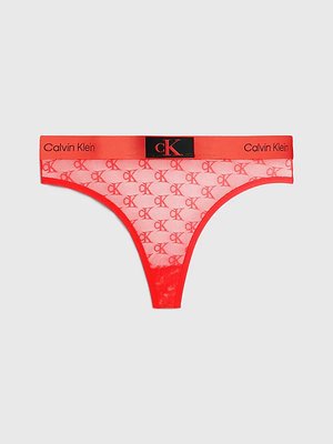 Calvin Klein Underwear – 1996 Logo Lace tanga, Červená barva