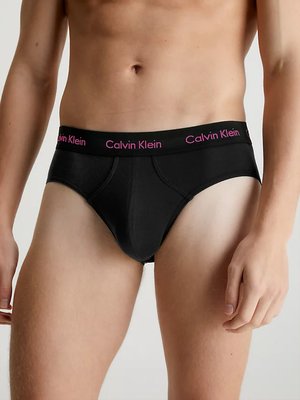 Cotton Stretch slipy 3ks – Calvin Klein Underwear, Černá barva Muži