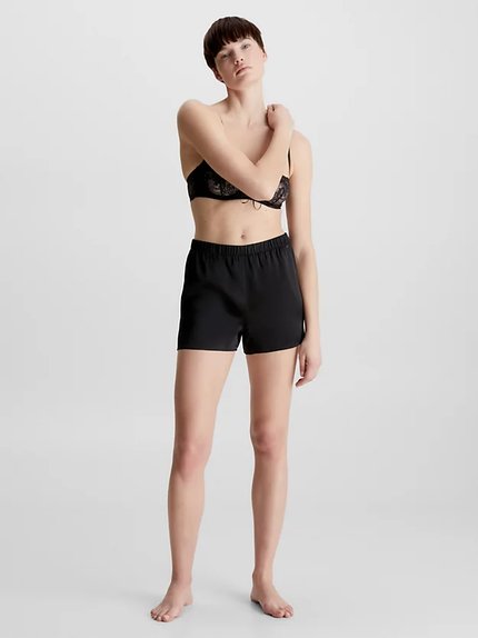 Módní Black Elevated pyžamové kraťasy, Černá barva, 2023