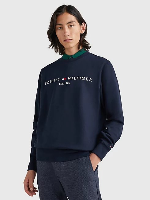 Tommy Hilfiger – Tommy Logo mikina, Navy barva
