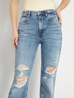 Luxusní 80S Straight Jeans, Modrá barva, 25/3, 26/3, 27/3, 28/3, 29/3, 30/3