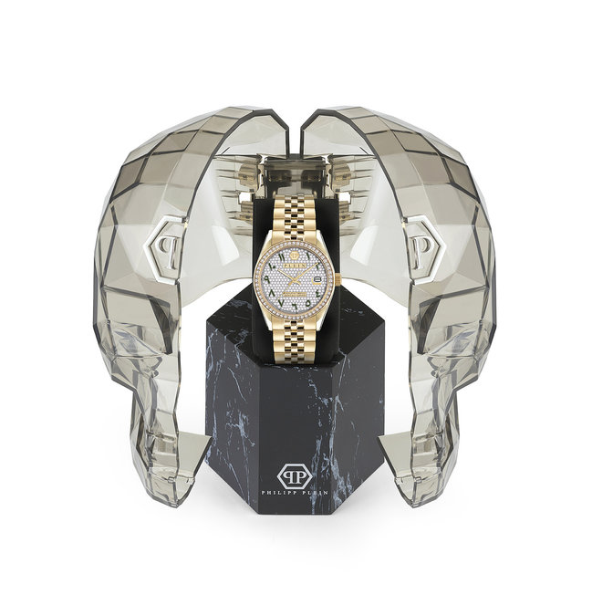 Luxusní DATE SUPERLATIVE hodinky, Zlatá barva, UNI