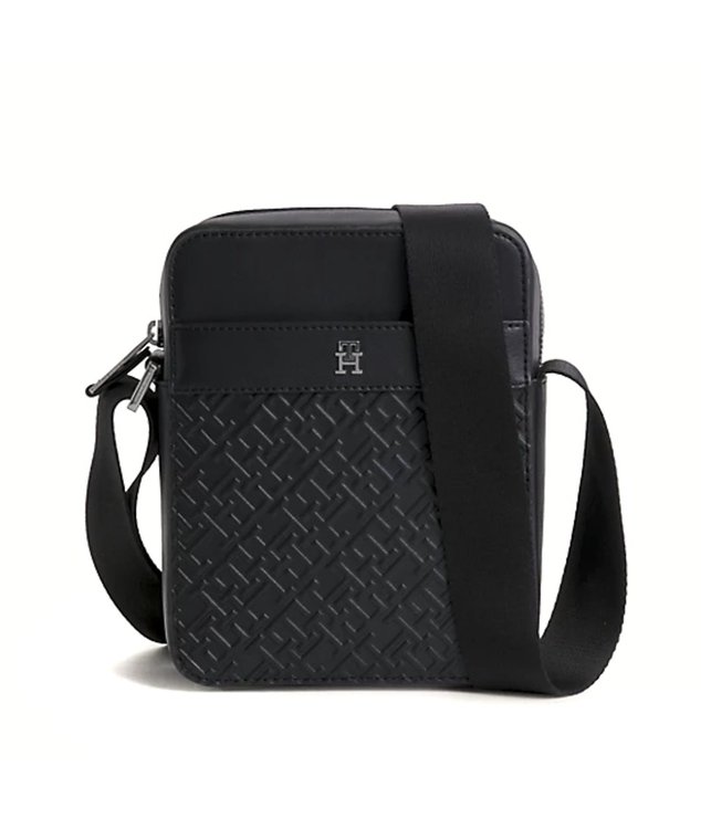 Tommy Hilfiger – Pánská taška crossbody Monogram Small Reporter, Černá barva