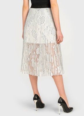 Módní Elastic Logo sukně, Bílá barva, 2021