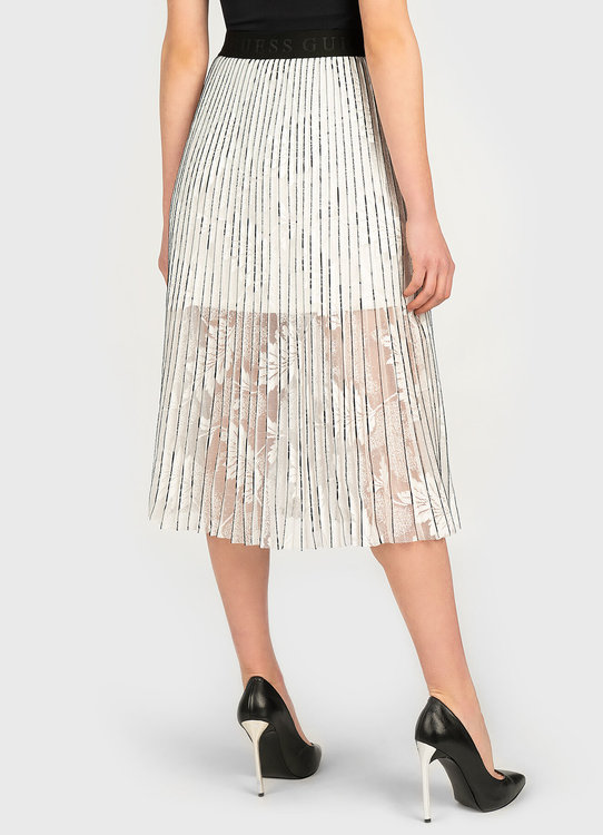 Módní Elastic Logo sukně, Bílá barva, 2021