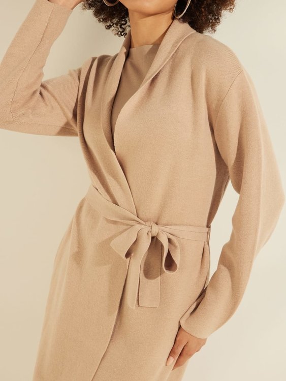 Módní Clarissa cardigan, Béžová, Krémová barva, 2022 1