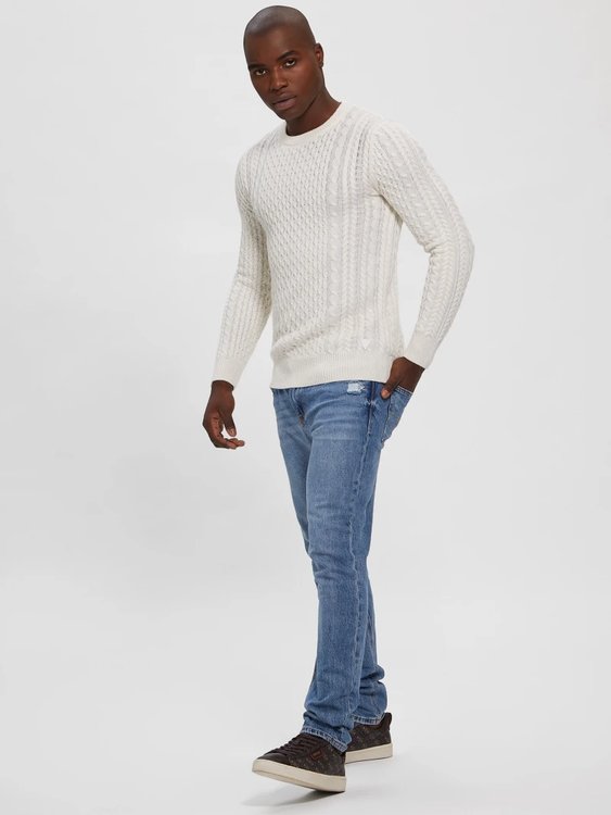 Módní Paise svetr, Bílá barva, 2022