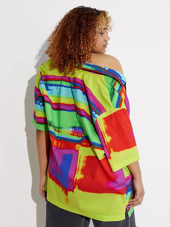 Módní AOP košile, Multi barva, 2023