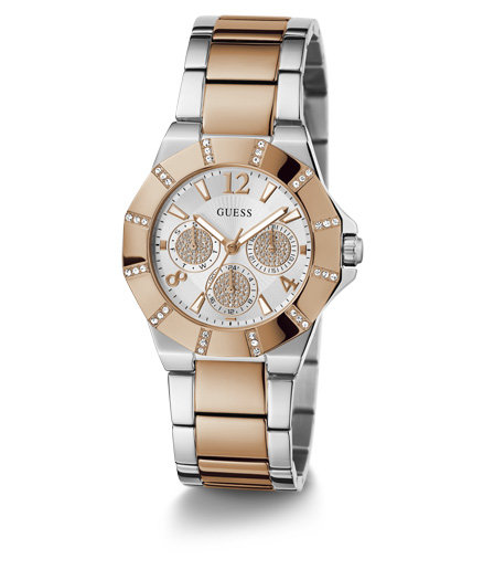 Luxusní Sunray hodinky, Růžové zlato, Stříbrná barva, UNI