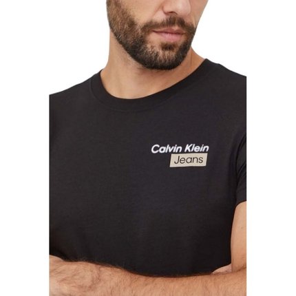 Módní Stacked Box triko, Černá barva, 2024