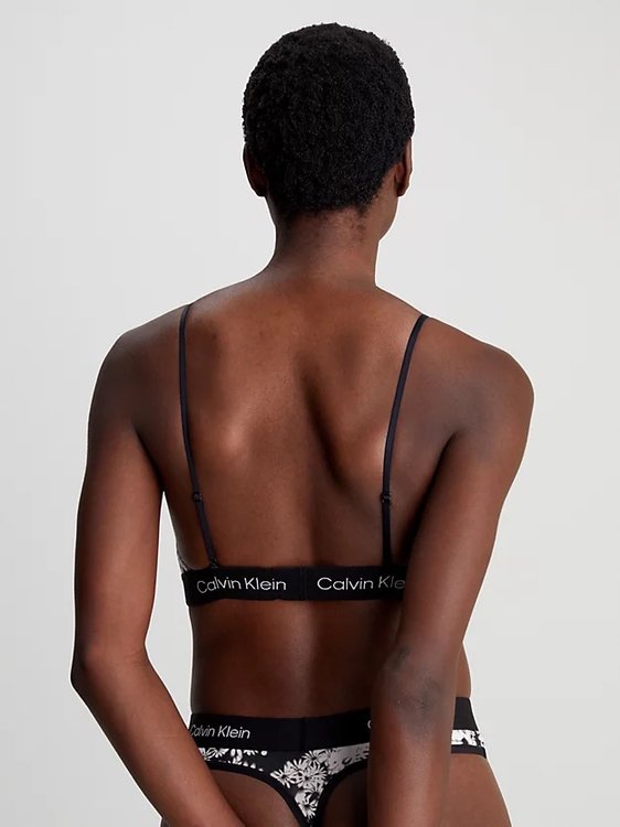 Módní 1996 Cotton podprsenka Bralette, Bílá, Černá barva, 2024